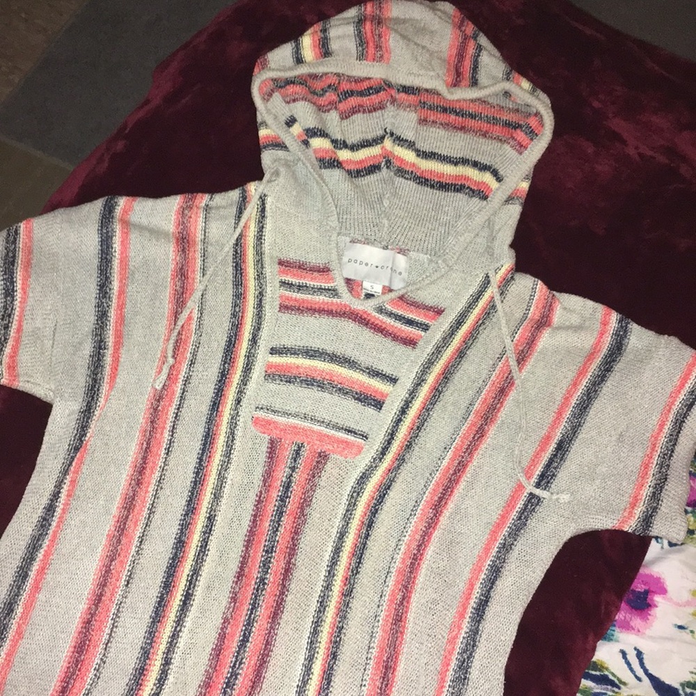 Striped long sweater